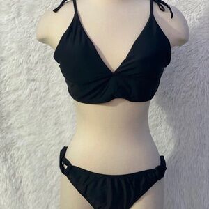 Black Women's Swimwear Bikini Set